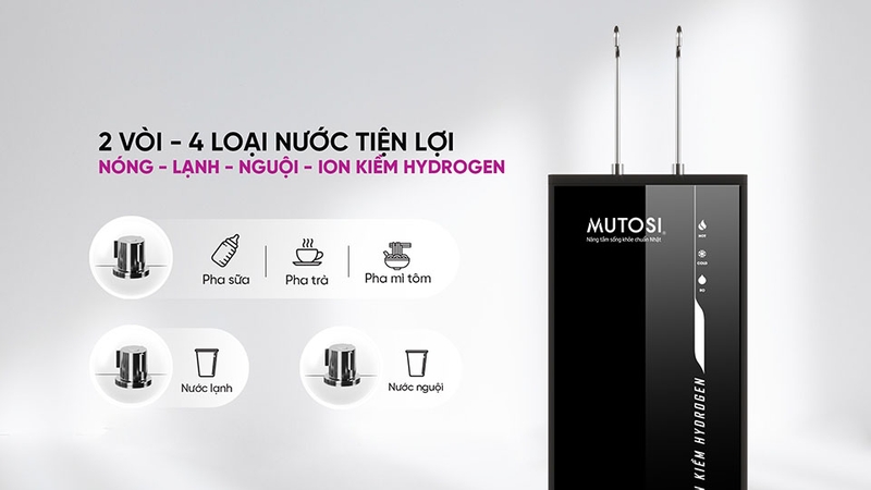  Máy lọc nước nóng lạnh RO Hydrogen ion kiềm Mutosi 10 lõi MP-S1021H (hình 8)