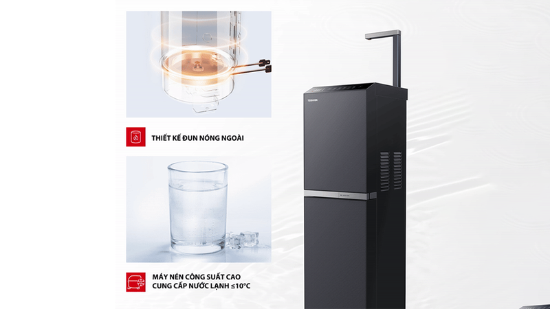 Máy lọc nước nóng lạnh RO Hydrogen Toshiba 10 Lõi TWP-W2396SVN(M) (hình 6)