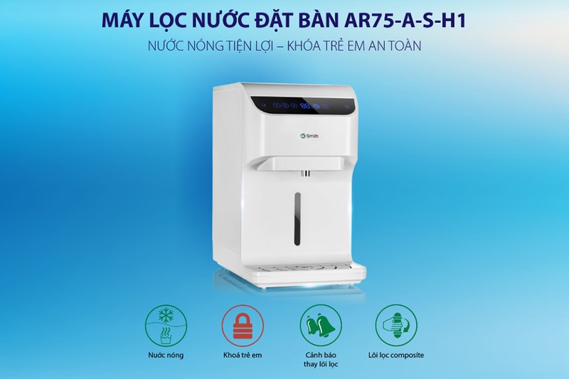 Máy lọc nước nóng nguội RO A.O.Smith 5 lõi AR75-A-S-H1