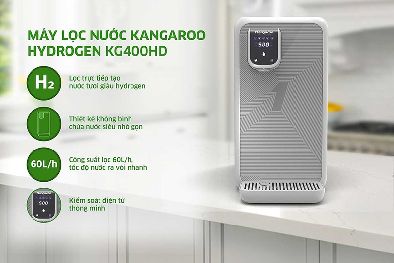 Máy lọc nước RO Hydrogen Kangaroo 5 lõi KG400HD (hình 1)