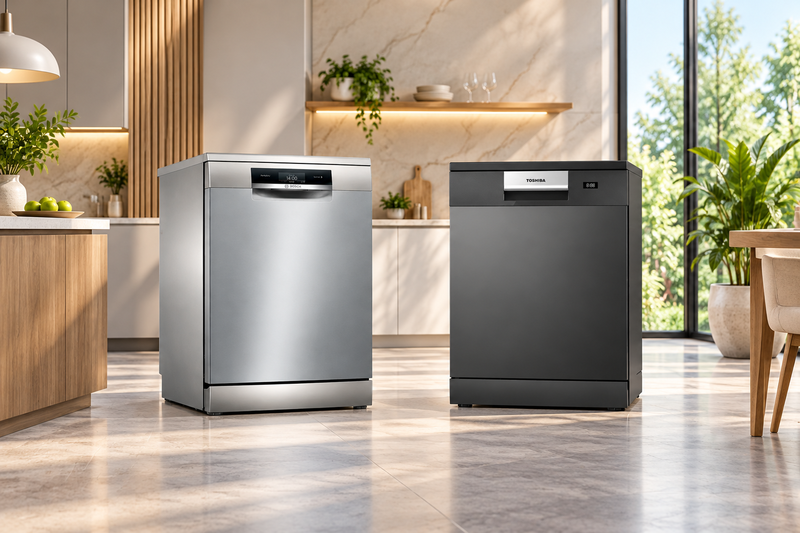 Máy rửa chén Bosch và Toshiba 6