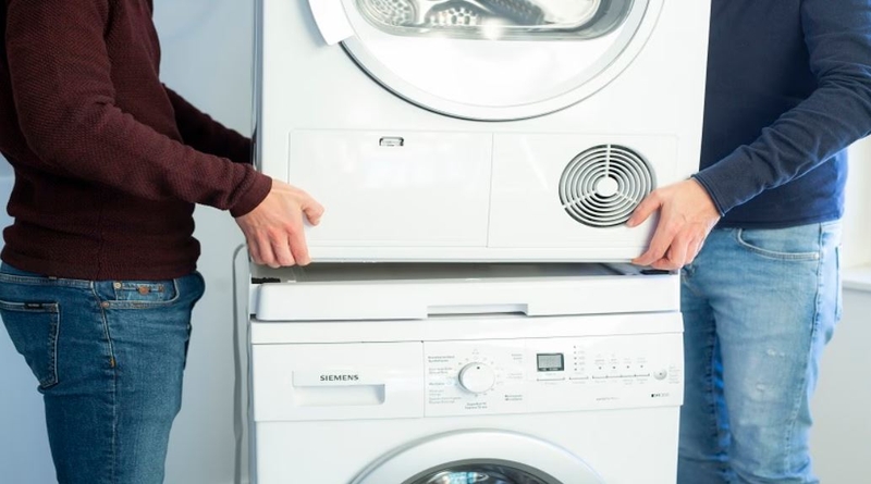 Máy sấy chồng lên máy giặt 4