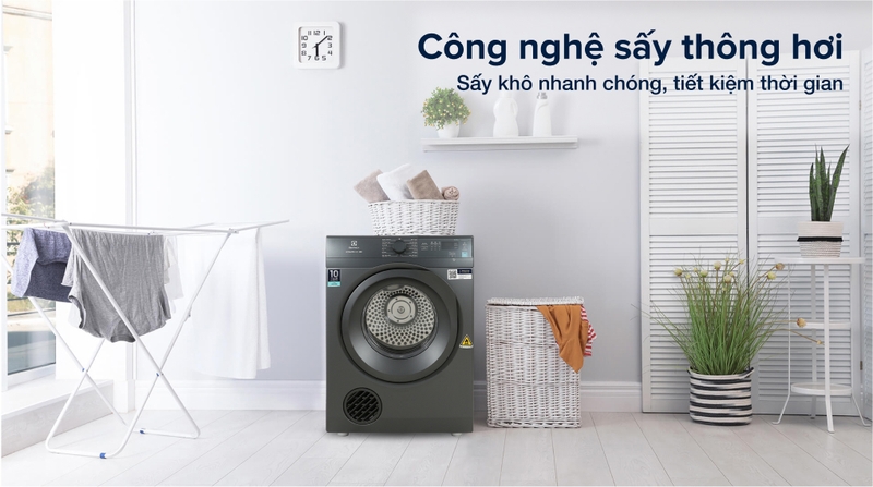 Máy sấy quần áo có tính năng úp ngược 5