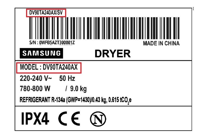 Cách tra dòng máy sấy Samsung của bạn để xác định mã lỗi