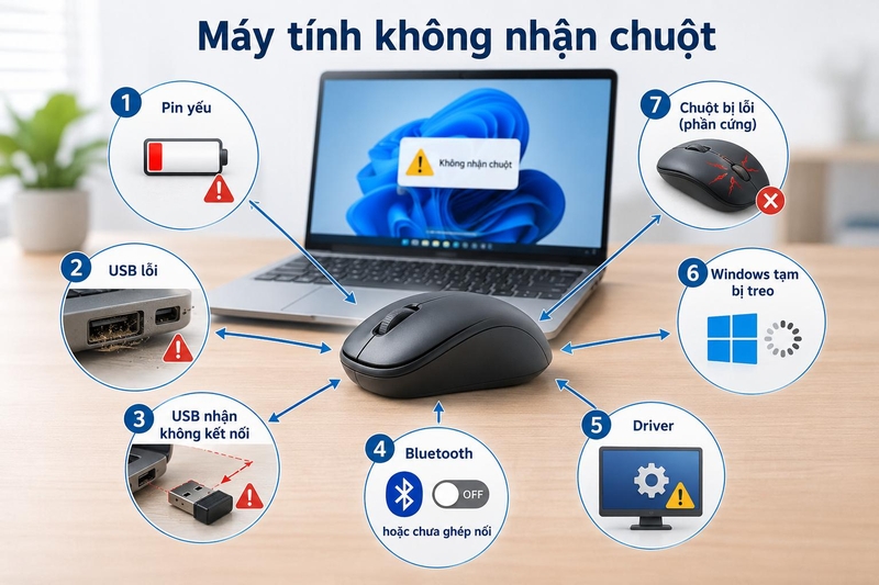 máy tính không nhận chuột hình 111
