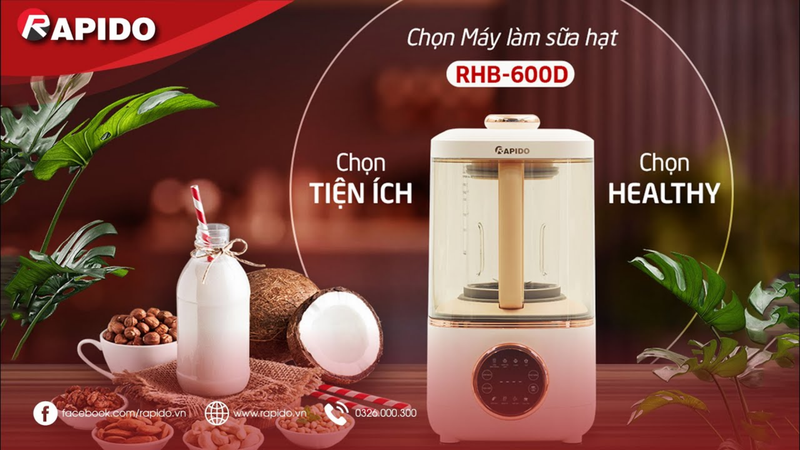 Máy làm sữa hạt Rapido RHB-600D