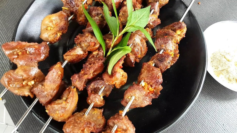 Mề gà nướng muối ớt