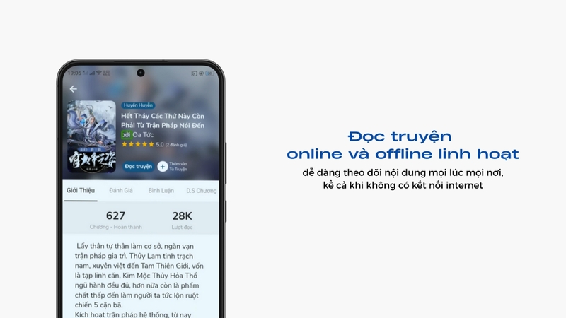 Đọc truyện online và offline linh hoạt