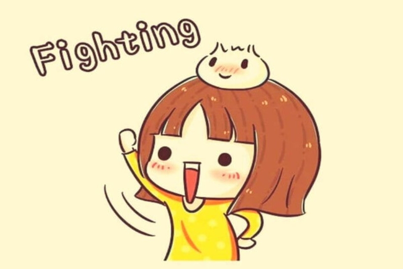 Meme cố lên hoạt hình gần gũi, dễ thương
