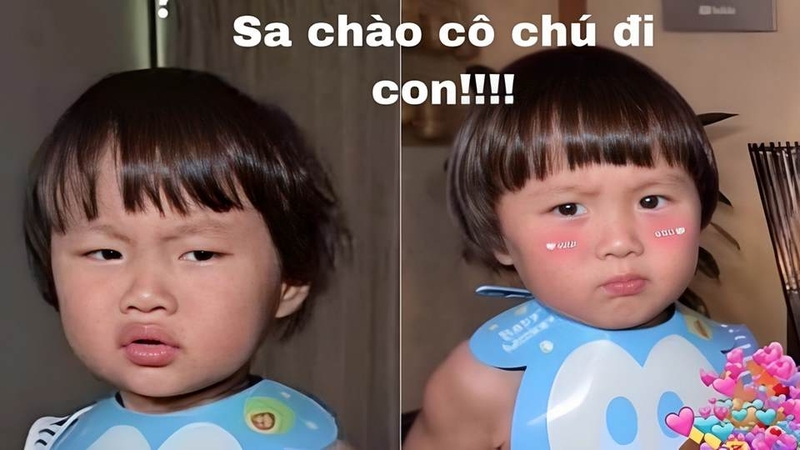 Tiếp tục với các mẫu meme em bé thú vị