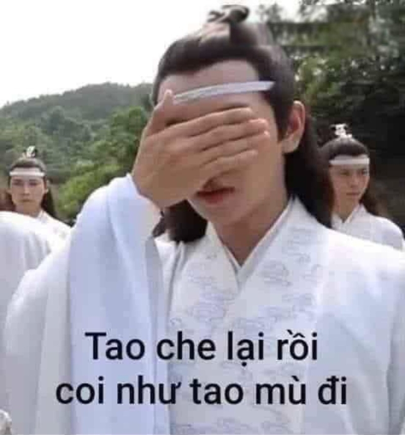 Meme giả vờ mù hài hước