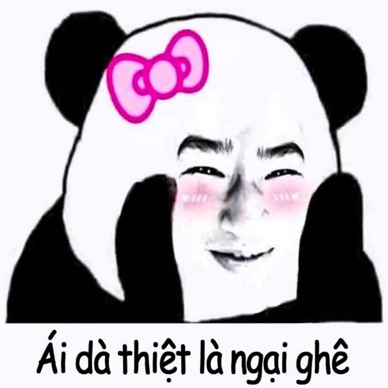 Các mẫu meme ngại ngùng cute
