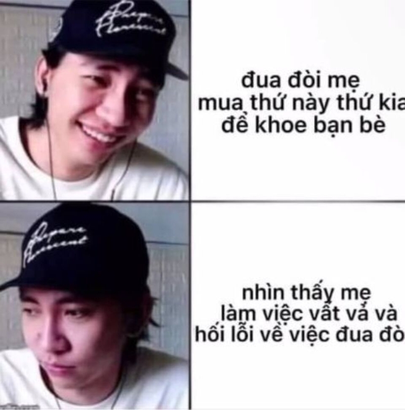 Meme nhân văn về sự vất vả của cha mẹ