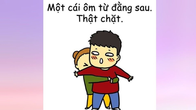 Meme ôm đáng yêu