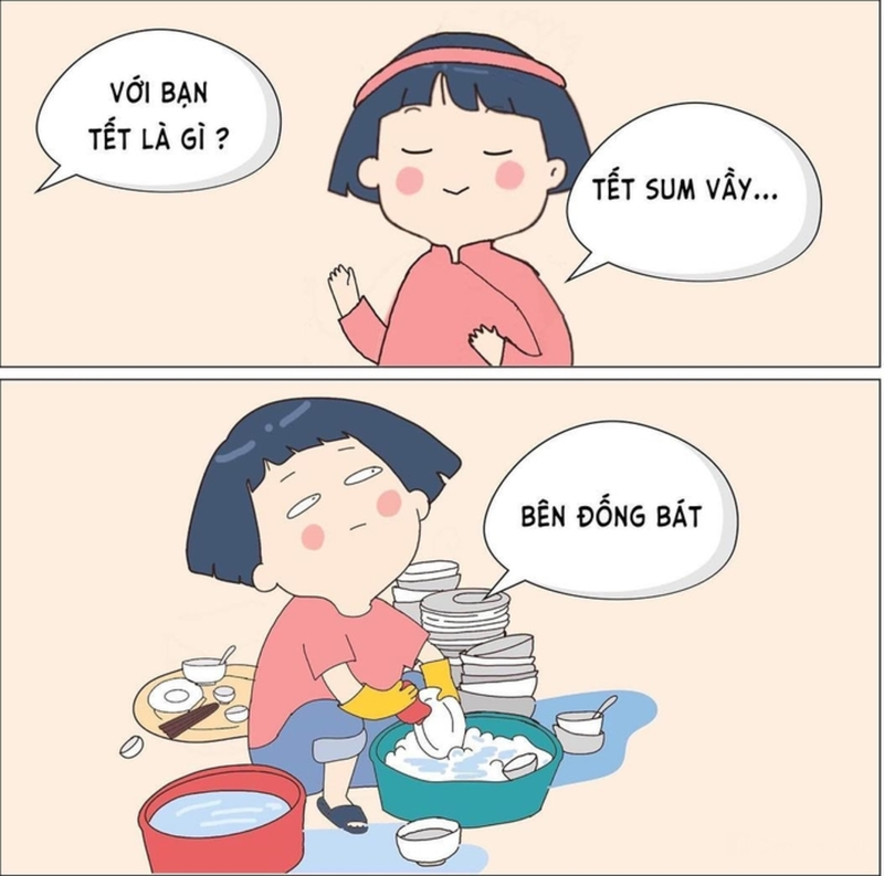 Meme Tết dọn nhà cực sáng tạo