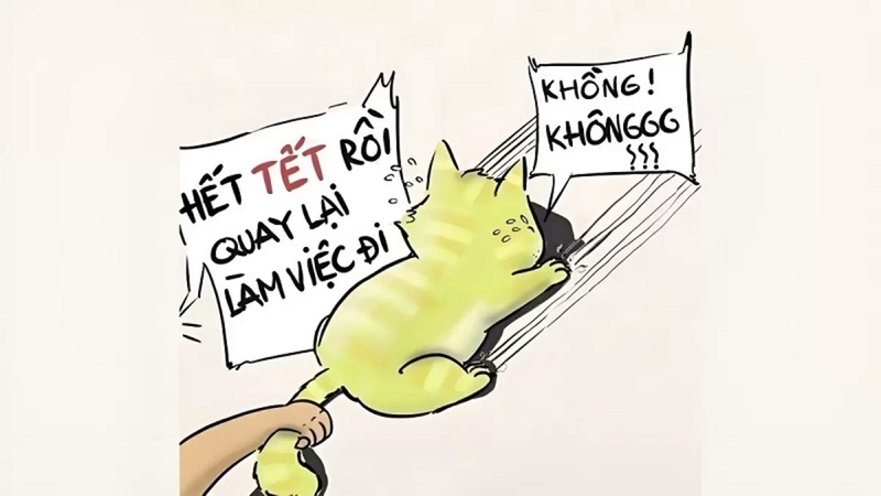 Meme hết Tết dở khóc dở cười