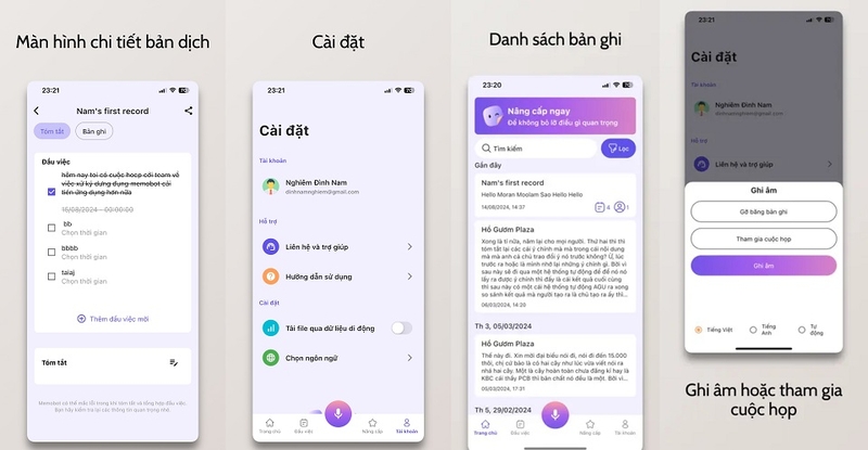 Những tính năng nổi bật của Memobot