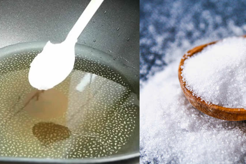 Rắc một ít muối vào dầu trước khi bắt đầu rán cá