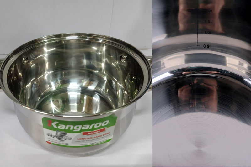 Nồi inox đơn Kangaroo size 20 KG878M
