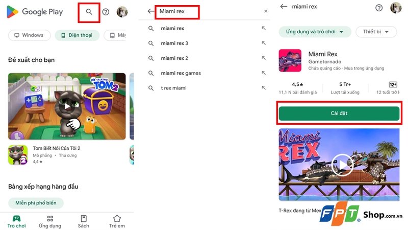 Các bước tải xuống game trên Android