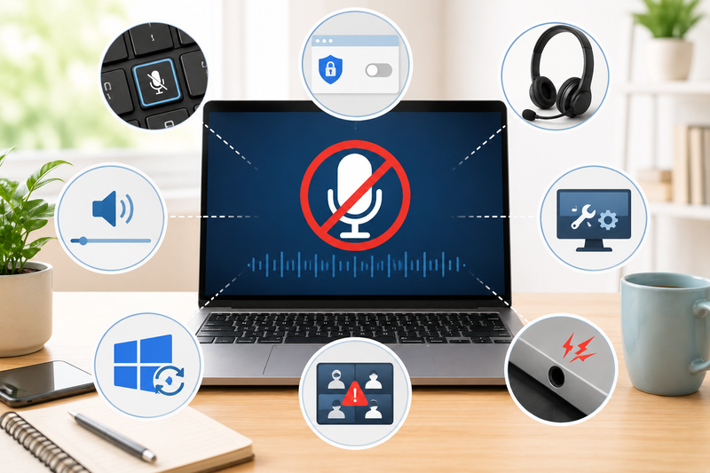 Nguyên nhân khiến mic laptop không nói được trên Windows