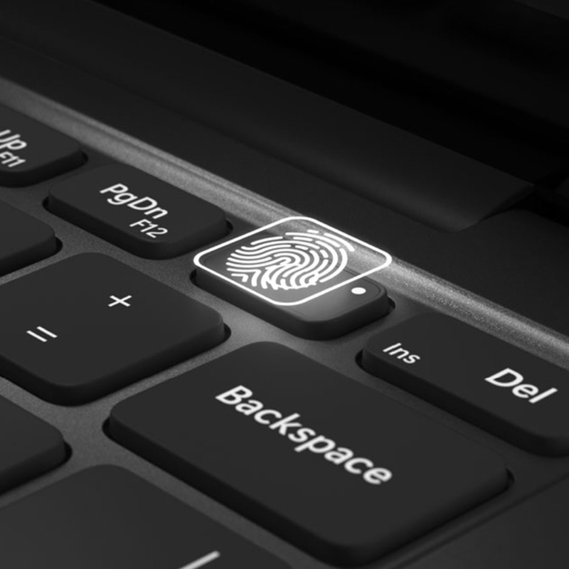 Cảm biến vân tay trên nút nguồn Surface Laptop 13 2026 giúp đăng nhập Windows Hello nhanh mà không cần nhập mật khẩu.