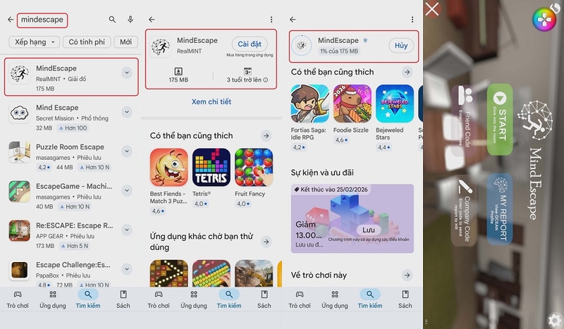 Cách tải về MindEscape cho thiết bị Android của bạn