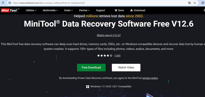 cach tai minitool power data recovery
