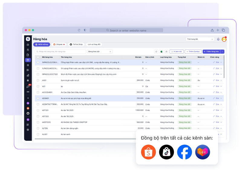 Quản lý bình luận và đơn hàng tập trung
