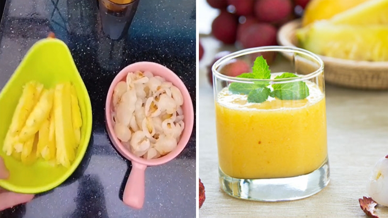 3 cách mix nước ép vải 2