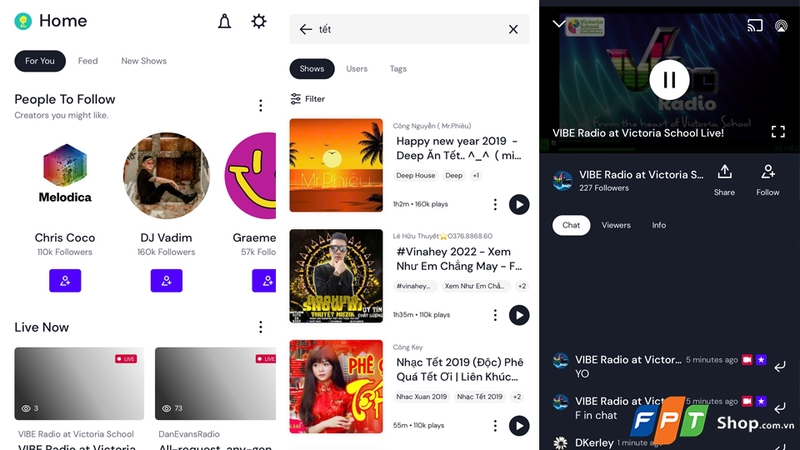 Trải nghiệm tất cả các tính năng tại Mixcloud