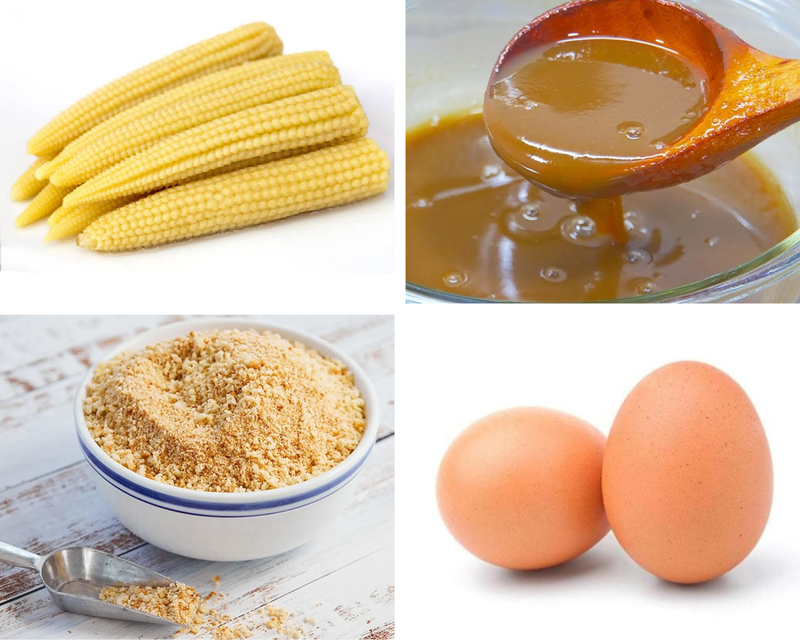 Nguyên liệu bắp non chiên xù