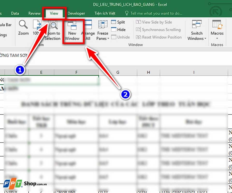 Mở nhiều bảng tính cạnh nhau trong Excel - 04