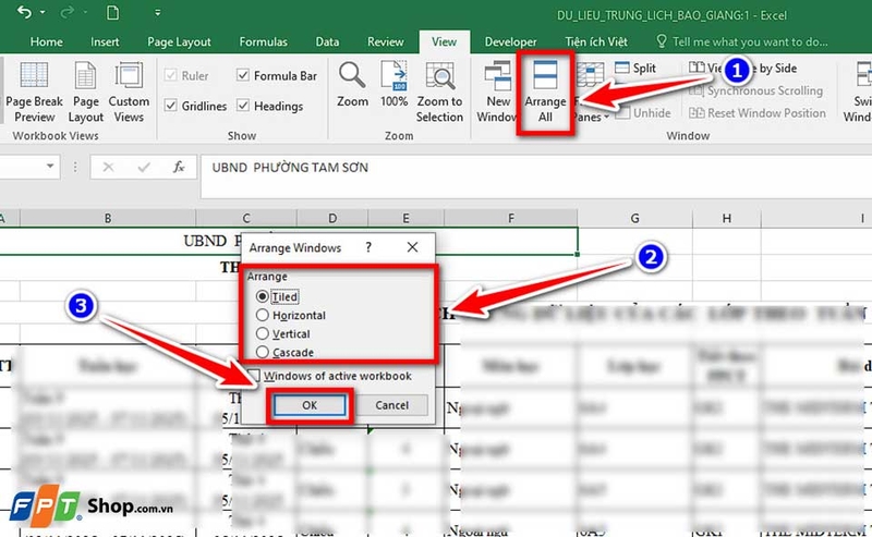 Mở nhiều bảng tính cạnh nhau trong Excel - 05