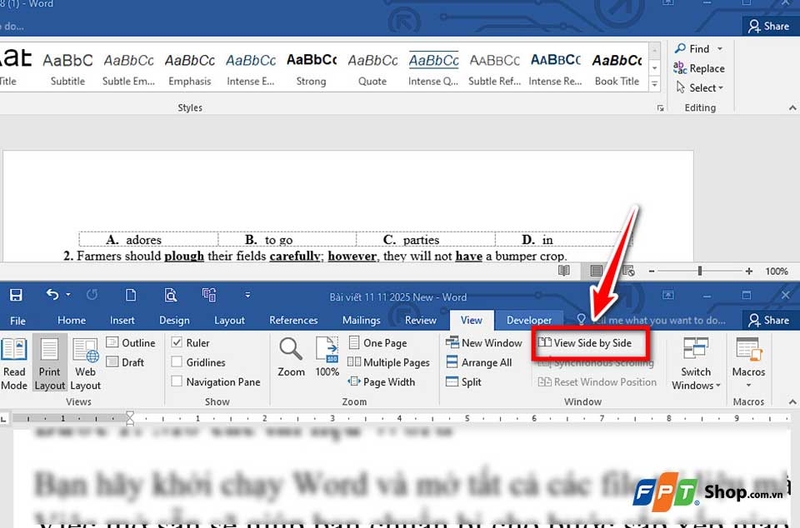 Cách mở nhiều file Word trên 1 giao diện - 05