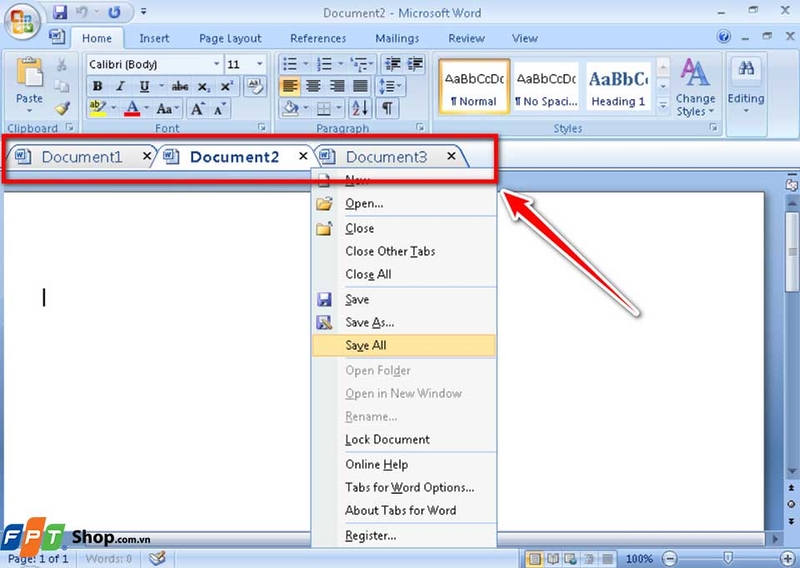 Cách mở nhiều file Word trên 1 giao diện - 07