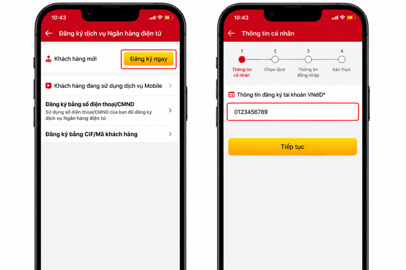 mở tài khoản HDBank online là thông qua ứng dụng HDBank trên điện thoại - bước 2 (1)