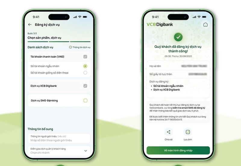 Mở thẻ Vietcombank online - 09