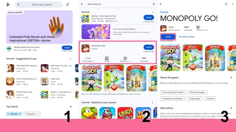 Cách tải game Monopoly Go trên Android