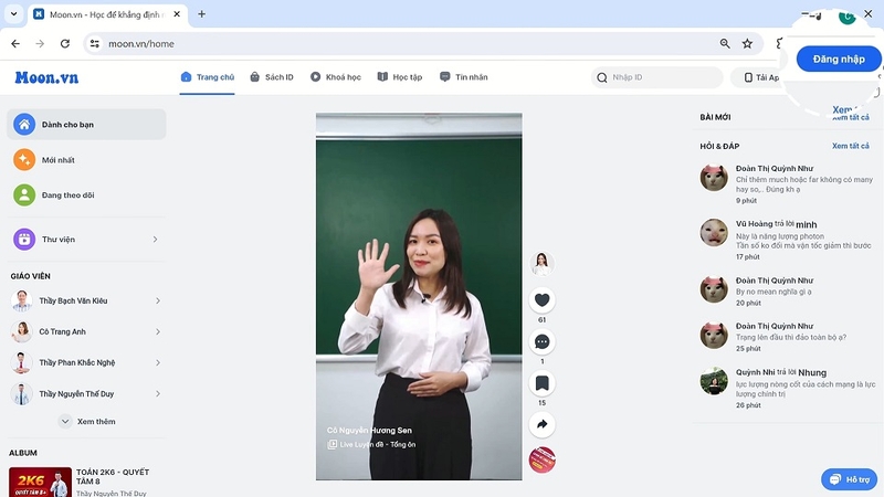 Các tính năng nổi bật của nền tảng Moon.vn
