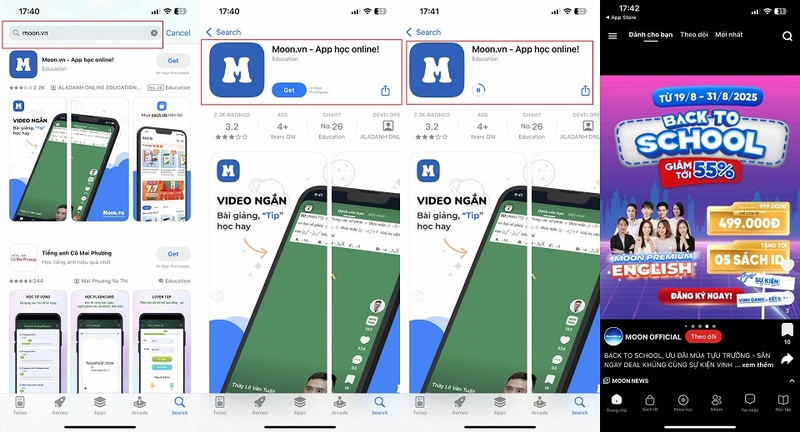 Hướng dẫn tải và cài đặt Moon.vn trên thiết bị iOS (iPhone, iPad)
