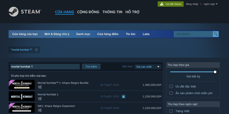 Mortal Kombat 1 Pre-Order trên Steam 3