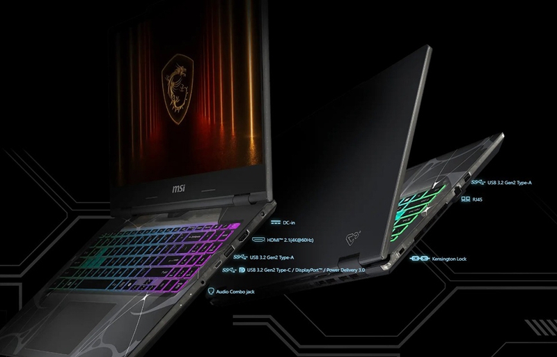 MSI Cyborg 15 B13WFKG-658VN kết nối đầy đủ