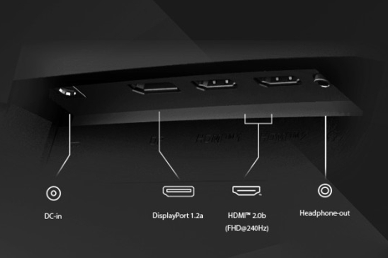 Màn hình Cong Gaming MSI MAG 274CXF - Cổng kết nối linh hoạt cùng phụ kiện đi kèm