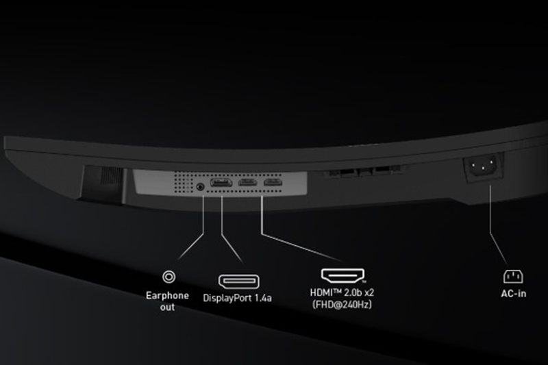 Màn hình Cong Gaming MSI MAG 32C6X - Cổng kết nối linh hoạt cho nhiều thiết bị