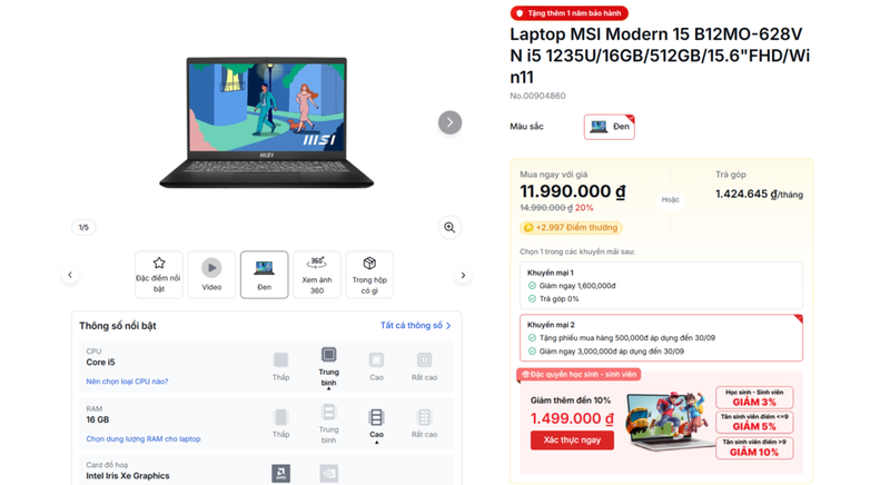 Những ưu đãi giảm giá sâu hấp dẫn