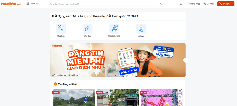 Giới thiệu website rao vặt Muaban.net