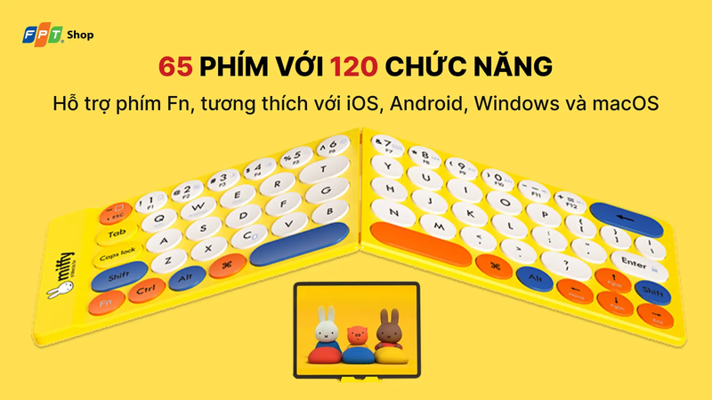 65 phím - 120 chức năng linh hoạt