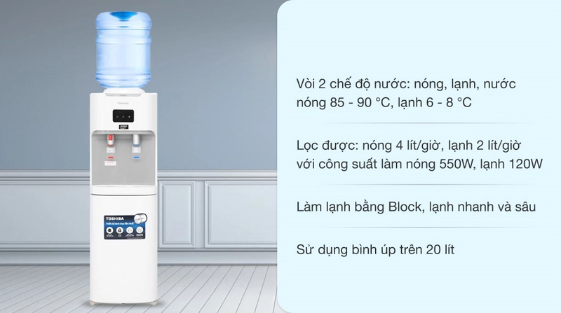 cay nuoc nong lanh toshiba rwf w1664tv