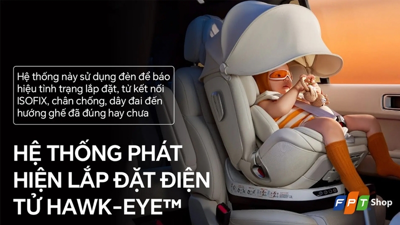 Ghế ô tô trẻ em Jovikids Welldon Smart Rotate 2 Pro+ 40-125cm